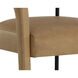 Mavia Ludlow Sesame Leather Dining Armchair